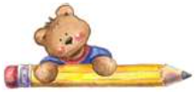 Teddy bear with pencil